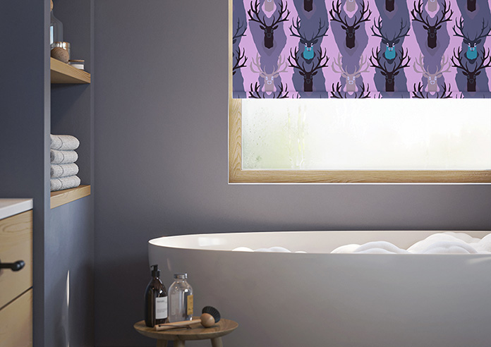 Bold Stags, Purple - Twist&Fit Roller Blind - Image 5